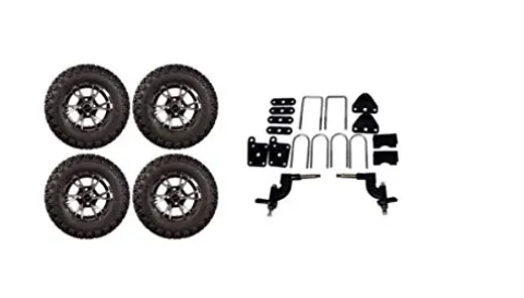 3G 5″ Lift Kit Combo with 12″ Flash Wheels for EZGO RXV Golf Carts 2008-2013.5