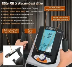 3G Cardio Elite RB Exercise Bike Recumbent Commercial Grade Gray/Silver