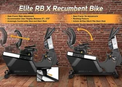 3G Cardio Elite RB Exercise Bike Recumbent Commercial Grade Gray/Silver