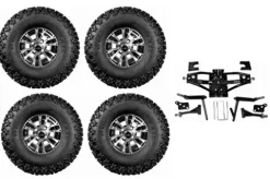 3G Deluxe 6″ Lift Kit Combo for Club Car DS Golf Carts 1984-2003 with 10″ Wolverine