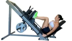 G FASHION STYLE Leg Press and Hack Squat Machine for Lower Body Weight Training, 1,000 lb Weight Capacity, Home and Commercial Gym, Grey – Black