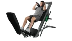 G FASHION STYLE Leg Press and Hack Squat Machine for Lower Body Weight Training, 1,000 lb Weight Capacity, Home and Commercial Gym, Grey – Black