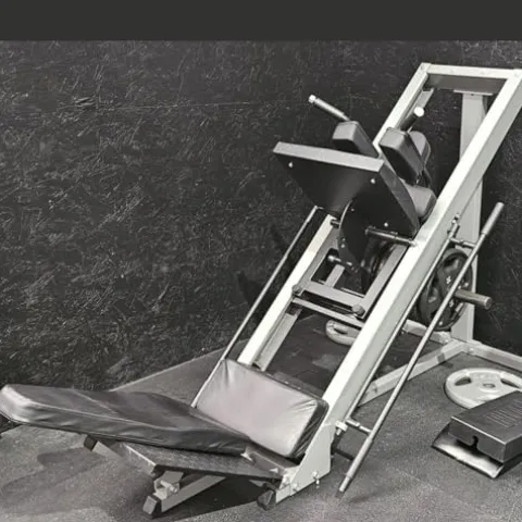 G FASHION STYLE Leg Press and Hack Squat Machine for Lower Body Weight Training, 1,000 lb Weight Capacity, Home and Commercial Gym, Grey – Black