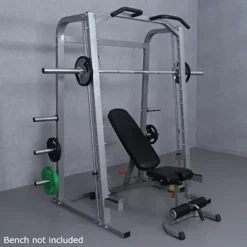 G FASHION STYLE Smith Machine with Linear Bearings and 7° Angle Barbell Silver Gray