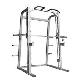 G FASHION STYLE Smith Machine with Linear Bearings and 7° Angle Barbell Silver Gray