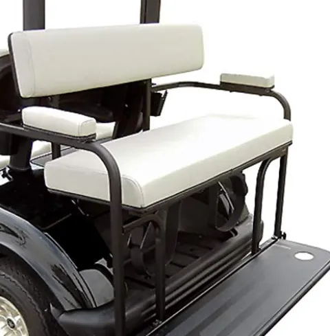 3G 2-in-1 Combo Seat Kit & Golf Bag Carrier for EZGO RXV Golf Carts 2008+ White