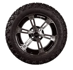 3G Lift Kit Combo with 14″ Colossus Wheels for EZGO RXV Golf Carts 2013.5+