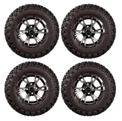 3G Lift Kit Combo with 12″ Flash Wheels & Tires for EZGO RXV Electric Golf Carts 2013.5+