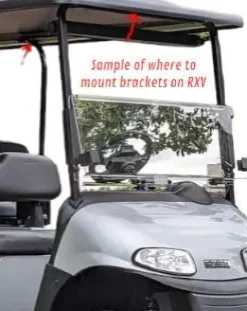 3G Universal 80″ Black Extended Roof Kit for EZGO RXV Golf Carts 2008+