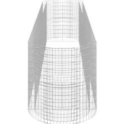 Gabion Raised Bed Galvanized Iron 196.9″x39.4″x39.4″ for Outdoor Plants White/Black/Other