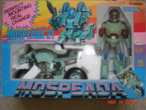 Gakken Henshin Robo Mospeada 21 VR-052-F Scott Bernard Armor Bike 1983 Vintage Figure Set