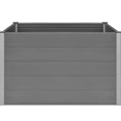 Garden Raised Bed WPC 59.1″x39.4″x35.8″ Gray Self-Watering Flower Pot – White, Black, and Other