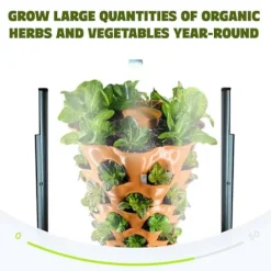 Garden Tower Ultra Efficient 80 Watts LED Grow Light 6400K Full-Spectrum Black