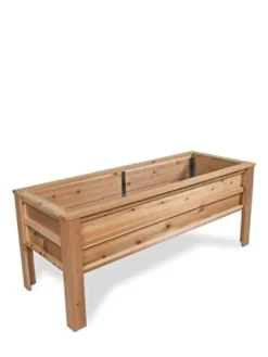 Gardener’s Supply Company Craftsbury Cedar Wood Elevated Raised Garden Bed 2ft x 6ft