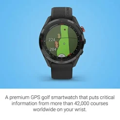 Garmin Approach S62 Golf GPS Watch Bundle Black