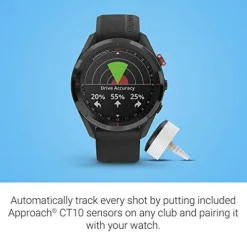 Garmin Approach S62 Golf GPS Watch Bundle Black