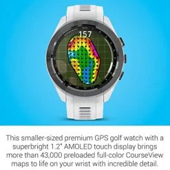 Garmin Approach S70 Premium GPS Golf Watch White