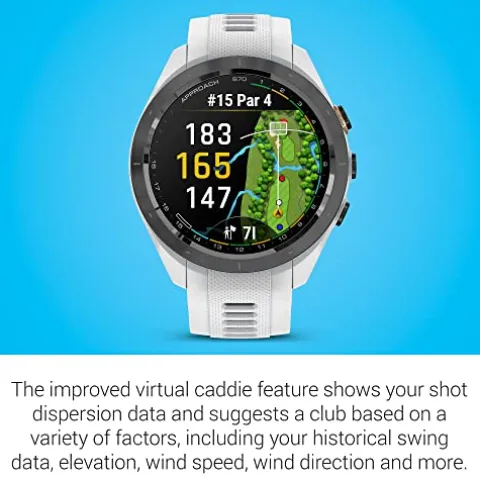 Garmin Approach S70 Premium GPS Golf Watch White