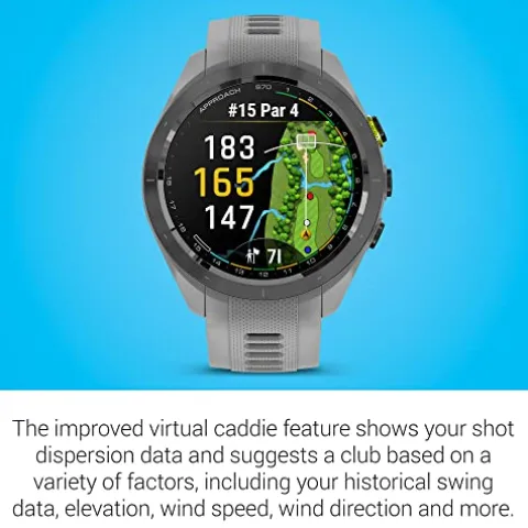 Garmin Approach S70 Premium GPS Golf Watch Powder Gray