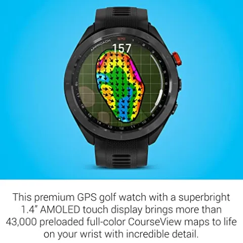 Garmin Approach S70 Premium GPS Golf Watch Black