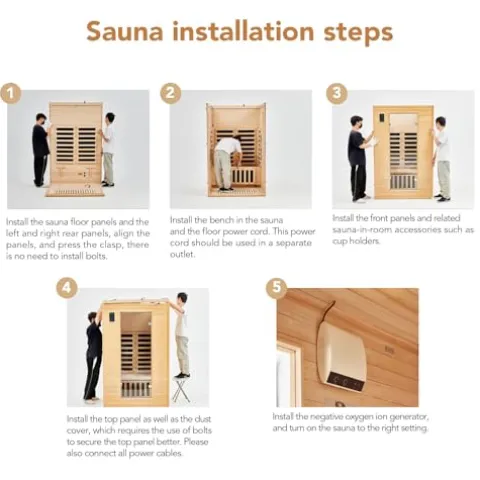 Garvee 2024 Upgrade 2 Person Infrared Sauna Wood