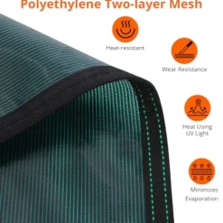 GARVEE Pool Safety Cover Green Mesh Fits 18x36ft Inground Pool