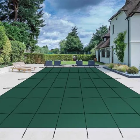 GARVEE Pool Safety Cover Green Mesh Fits 18x36ft Inground Pool