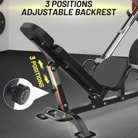 GarveeLife Adjustable Leg Press Machine Black