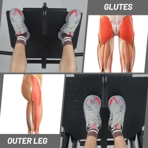 GarveeLife Adjustable Leg Press Machine Black