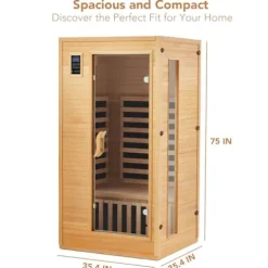 GarveeLife Infrared Sauna 1-2 Person Low EMF Wooden