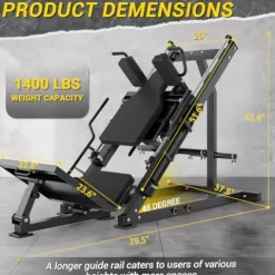 GarveeLife Leg Press Hack Squat Machine Combo Black