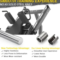 GarveeLife Leg Press Hack Squat Machine Combo Black