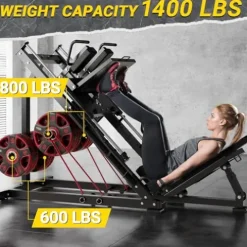 GarveeLife Leg Press Hack Squat Machine Combo Black