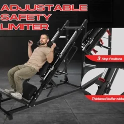 GarveeLife Leg Press Hack Squat Machine Adjustable 2-in-1 Black