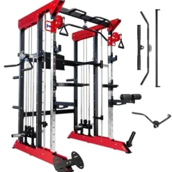 GarveeLife Power Cage Smith Machine Red