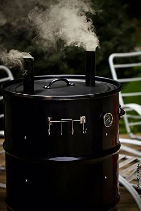 Gateway 55 Gallon Drum Smoker Silver