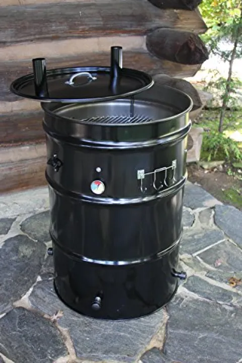 Gateway 55 Gallon Drum Smoker Silver