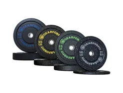 GEAR FOR FIT 230 LB Crumb Rubber Bumper Plate Set