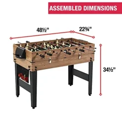Generic 48″ Indoor Combo Game Table 3 in 1 Brown