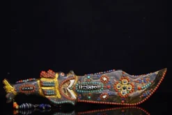 Generic 17″ Tibetan Temple Meteorite Mosaic Gem Dzi Beads Sword Amulet