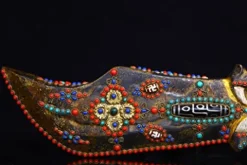 Generic 17″ Tibetan Temple Meteorite Mosaic Gem Dzi Beads Sword Amulet