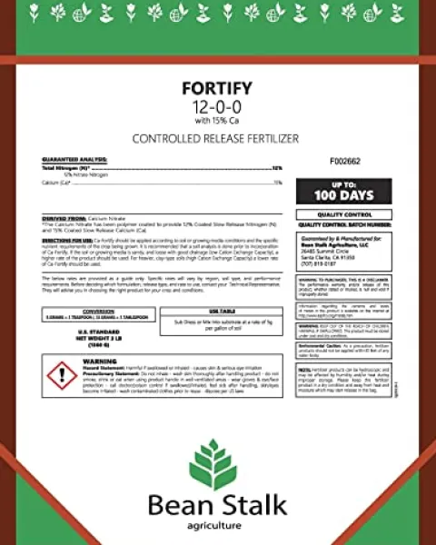 Generic Bean Stalk Forify Controlled Release Fertilizer with Calcium and Magnesium 50 lb Pail
