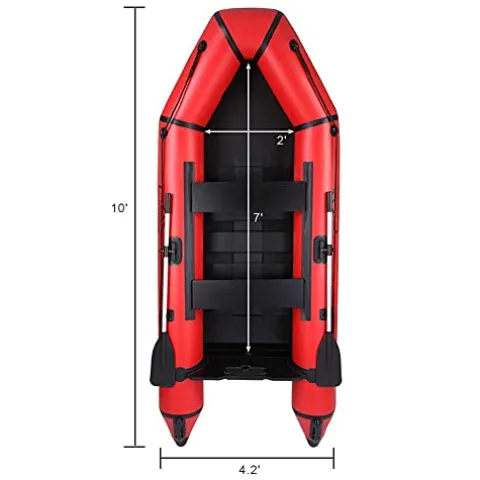 Generic Camping Survivals PVC Water Adult Assault Boat Red And Black