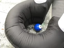 Generic Giant Inflatable Soccer Pool Table Football Pitch Billiards Game Black+White