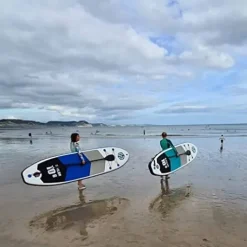 Generic Inflatable Standing Paddleboards 10’6″x32″x6″ Thick, SCE Material, Backpack & Pump Blue/Green