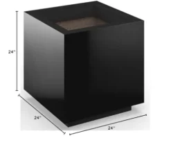 Generic Marek Square Fiberglass Planter 24″ x 24″ x 24″ Black