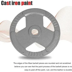 Generic Olympic Weight Plate Set 262LB Rubber Grip for Strength Training