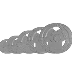 Generic Olympic Weight Plate Set 262LB Rubber Grip for Strength Training