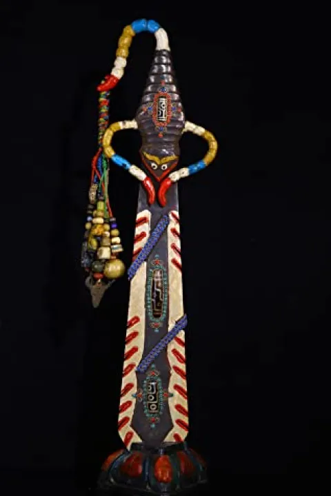 Generic Tibetan Temple Collection Dzi Beads Scorpion Sword Dorje Vajra Phurpa Magic Weapon