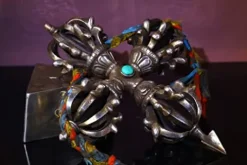 Generic Tibetan Temple Collection Skull Head Cross Nine Shares Vajra Magic Weapon